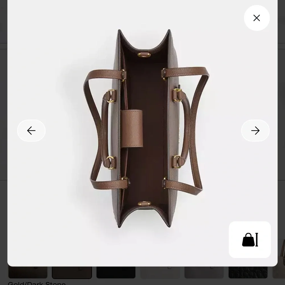 Coach Taupe Leather Tote Bag - Picture 9 of 10